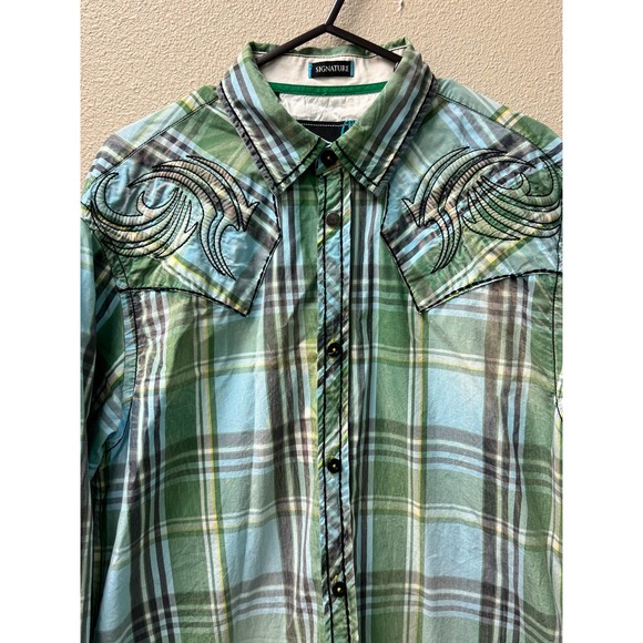 Roar‎ Signature Long Sleeve Button Down Shirt Finesse Western Style Size L - Picture 1 of 10